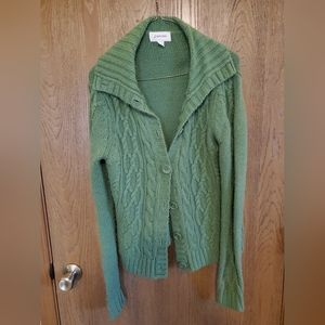 St. John's Bay M green cardigan